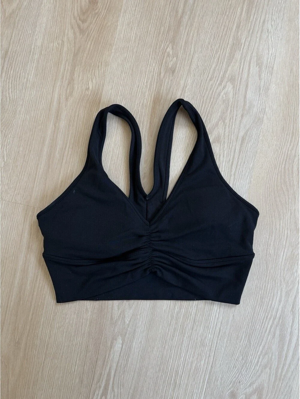 Alo Yoga Wild Thing Sports Bra Women’s Medium Black Good Ruched Racerback